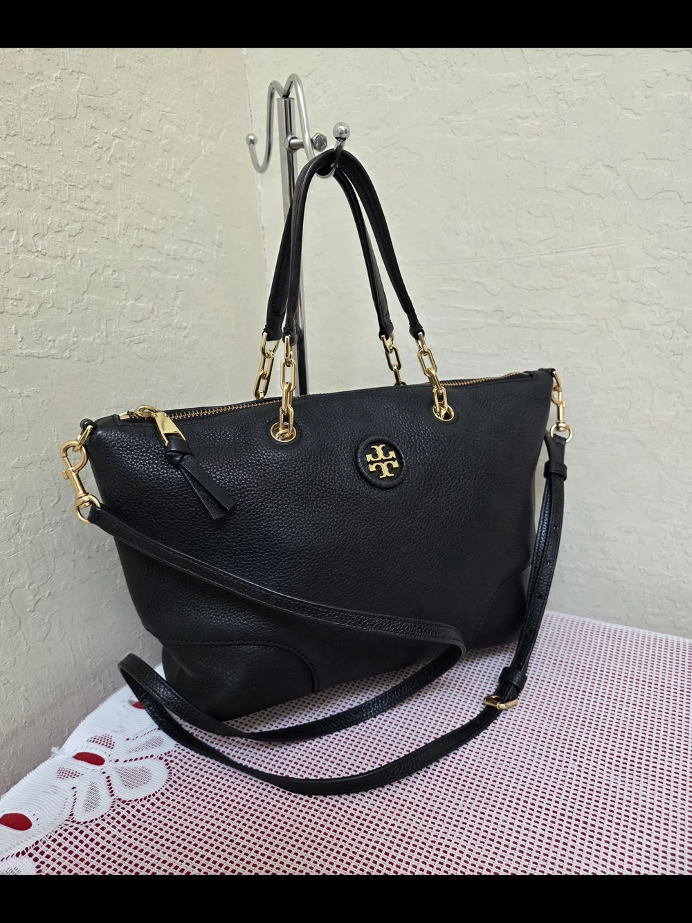 Tory Burch Handbag With Long Handle Small Tote Bag